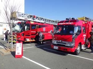 消防車両展示コーナー