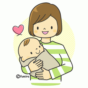 母子のイラスト