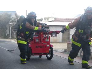 密集地火災防ぎょ訓練３